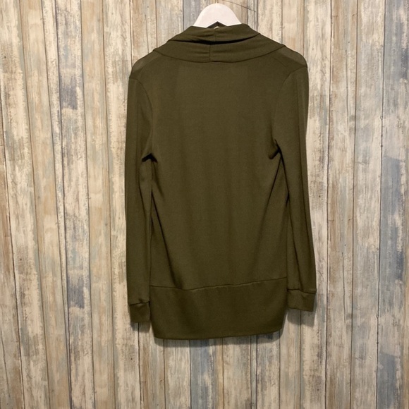 Sws Basic | army green, long sleeve, long open  Cardigan | Size small - Picture 8 of 11